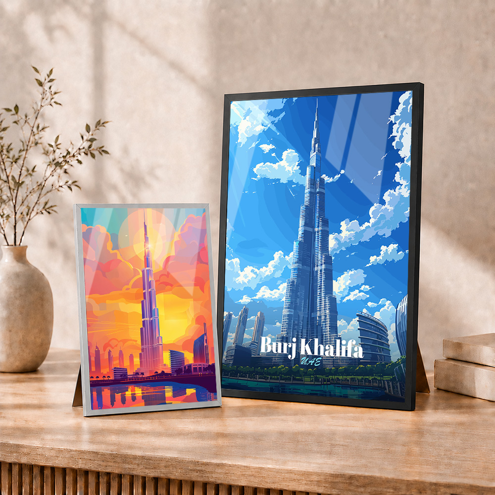 Dubai ／ UAE Framed Metal Print - Home Office Dubai ulasan dan harga