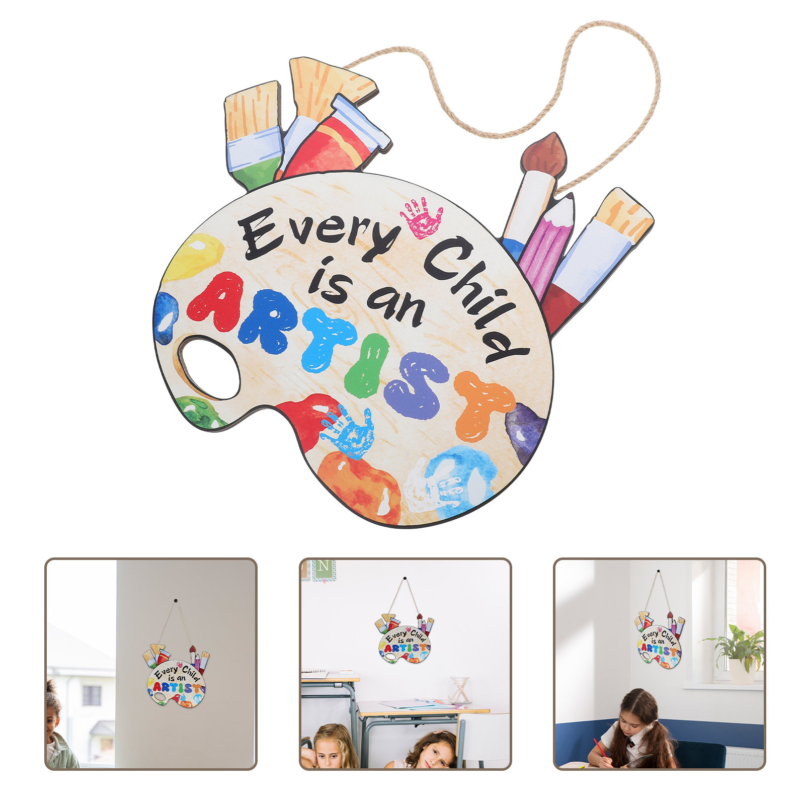 Wooden Classroom Wall Sign – C - Home Office Or ulasan dan harga