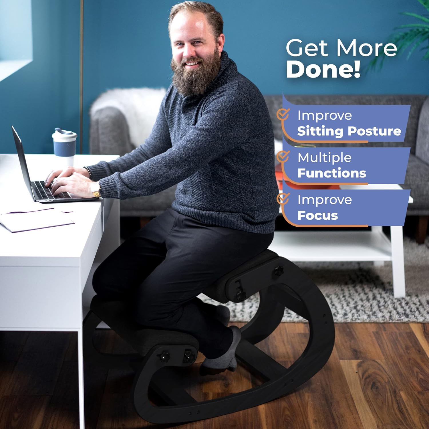 Ergonomic Wooden Kneeling Chai - Ergonomic Office Chair ulasan dan harga