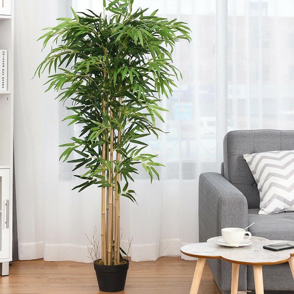 10pcs Artificial Green Bamboo  - Home Office Layout ulasan dan harga