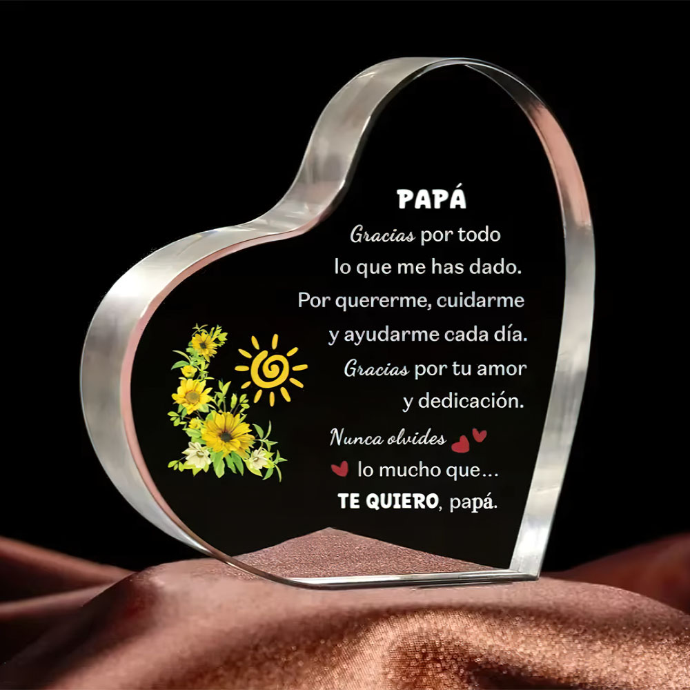 Spanish dad heart-shaped acryl - Home Office Logo ulasan dan harga