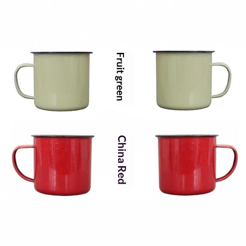 【M】Enamel Drinking Mugs Multip - Home Office Logo ulasan dan harga