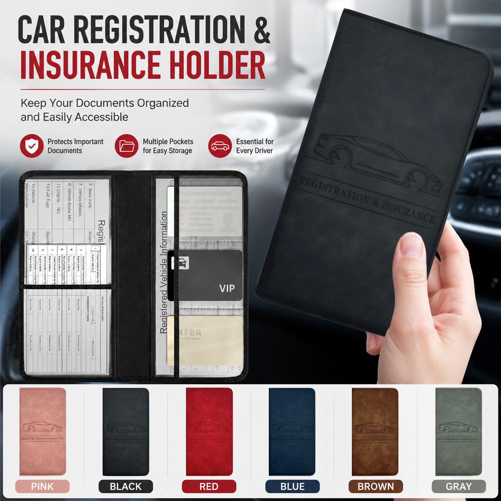 PU Leather Car Registration In - Document Holder Stand ulasan dan harga