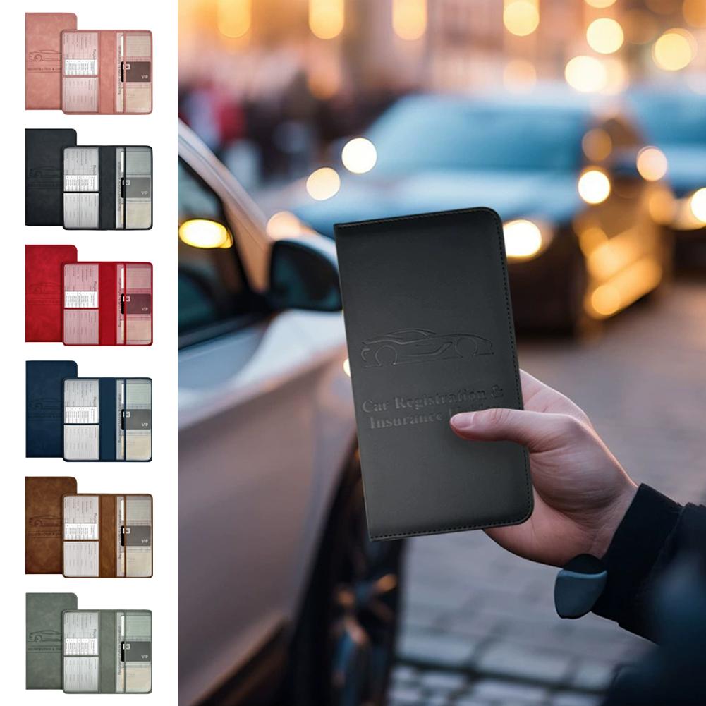 PU Leather Car Registration In - Document Holder Stand ulasan dan harga