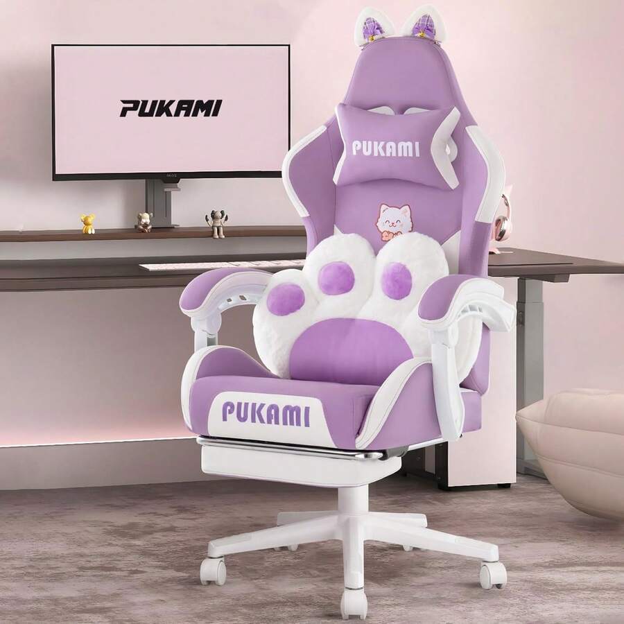 Pink Gaming Chair With Linked  - Ergonomic Office Chair ulasan dan harga