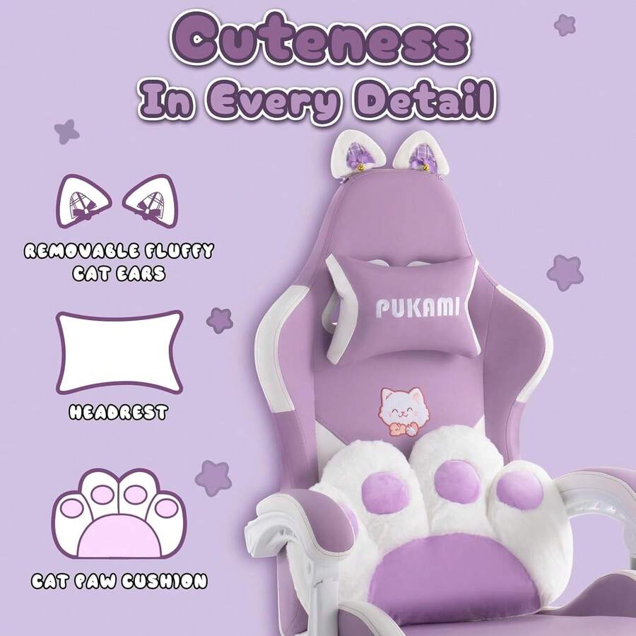 Pink Gaming Chair With Linked  - Ergonomic Office Chair ulasan dan harga