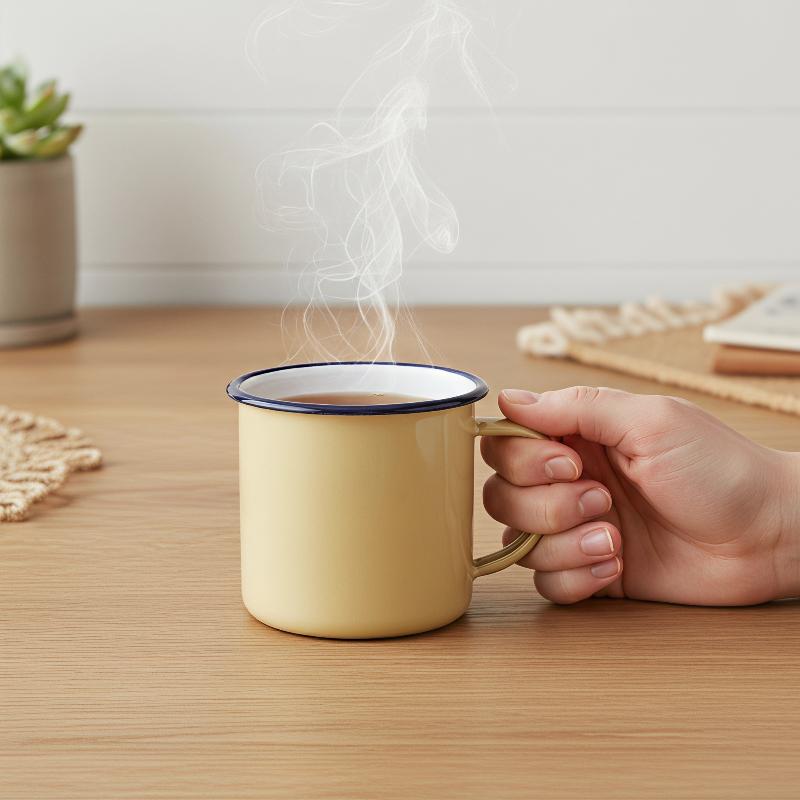Durable Enamel Drinking Mugs C - Home Office Logo ulasan dan harga