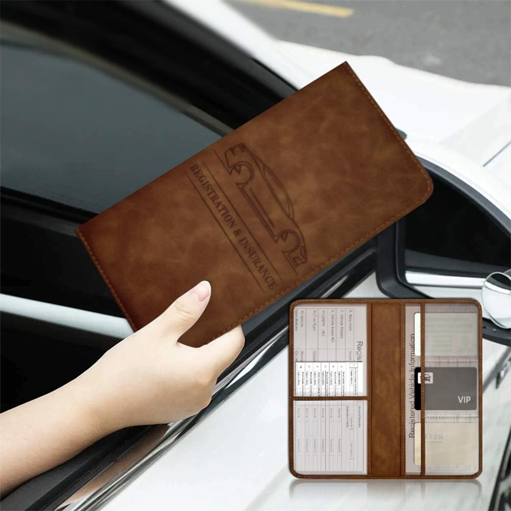 PU Leather Car Registration In - Document Holder Stand ulasan dan harga