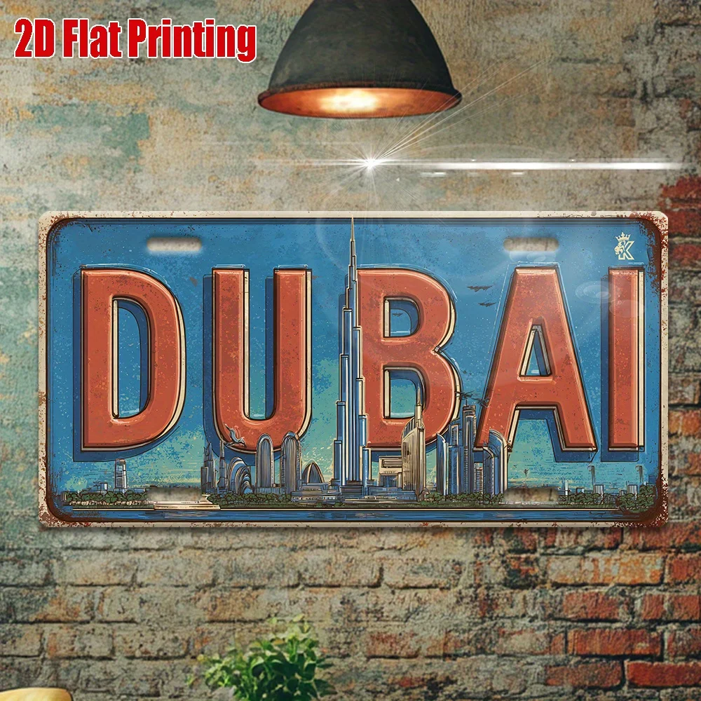 2D Flat Dubai UAE Skyline Vint - Home Office Dubai ulasan dan harga